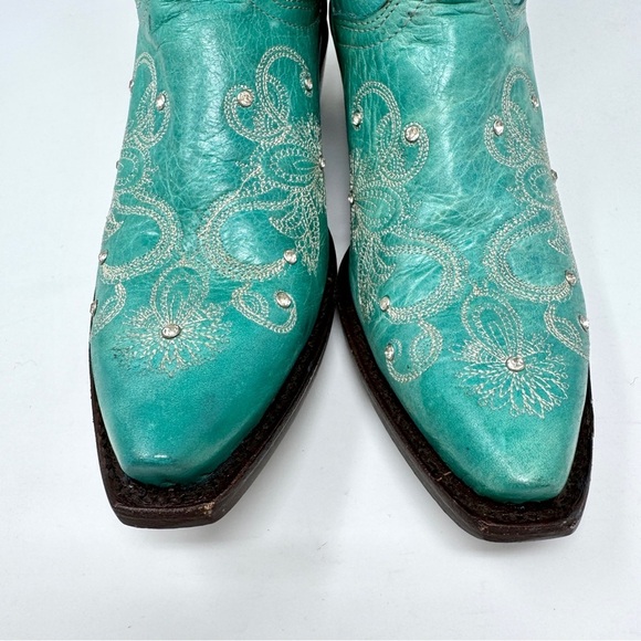 Cowboy Pro I Do Women's Wedding Turquoise Embroidered Western Boots - Picture 13 of 16